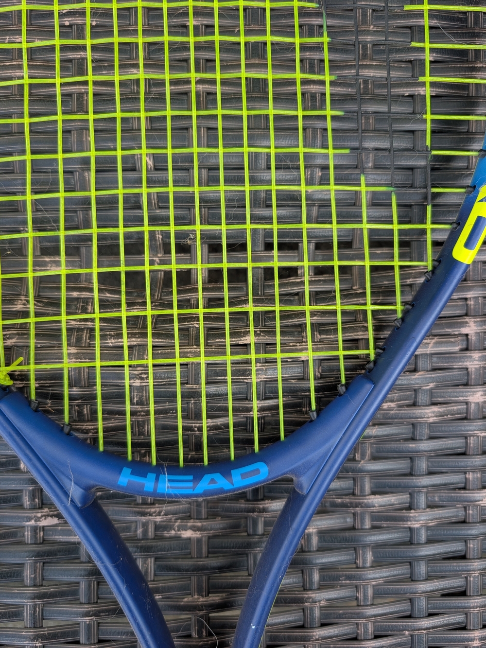 (2) HEAD Blue Tennis Racket with Neon Yellow Strings, (1) Prince Racket - Picture 4 of 4